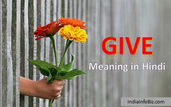 Give Meaning In Hindi | जानिए गिव का मतलब | English To Hindi Dictionary